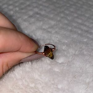 Tigers Eye Wire Wrapped Ring